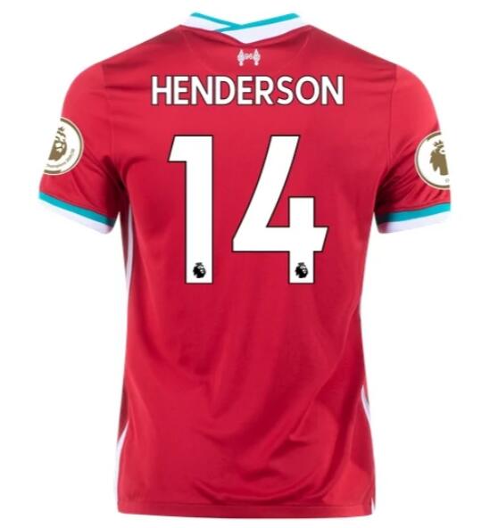 Liverpool Home Kit Soccer Jersey JORDAN HENDERSON #14 2020/21